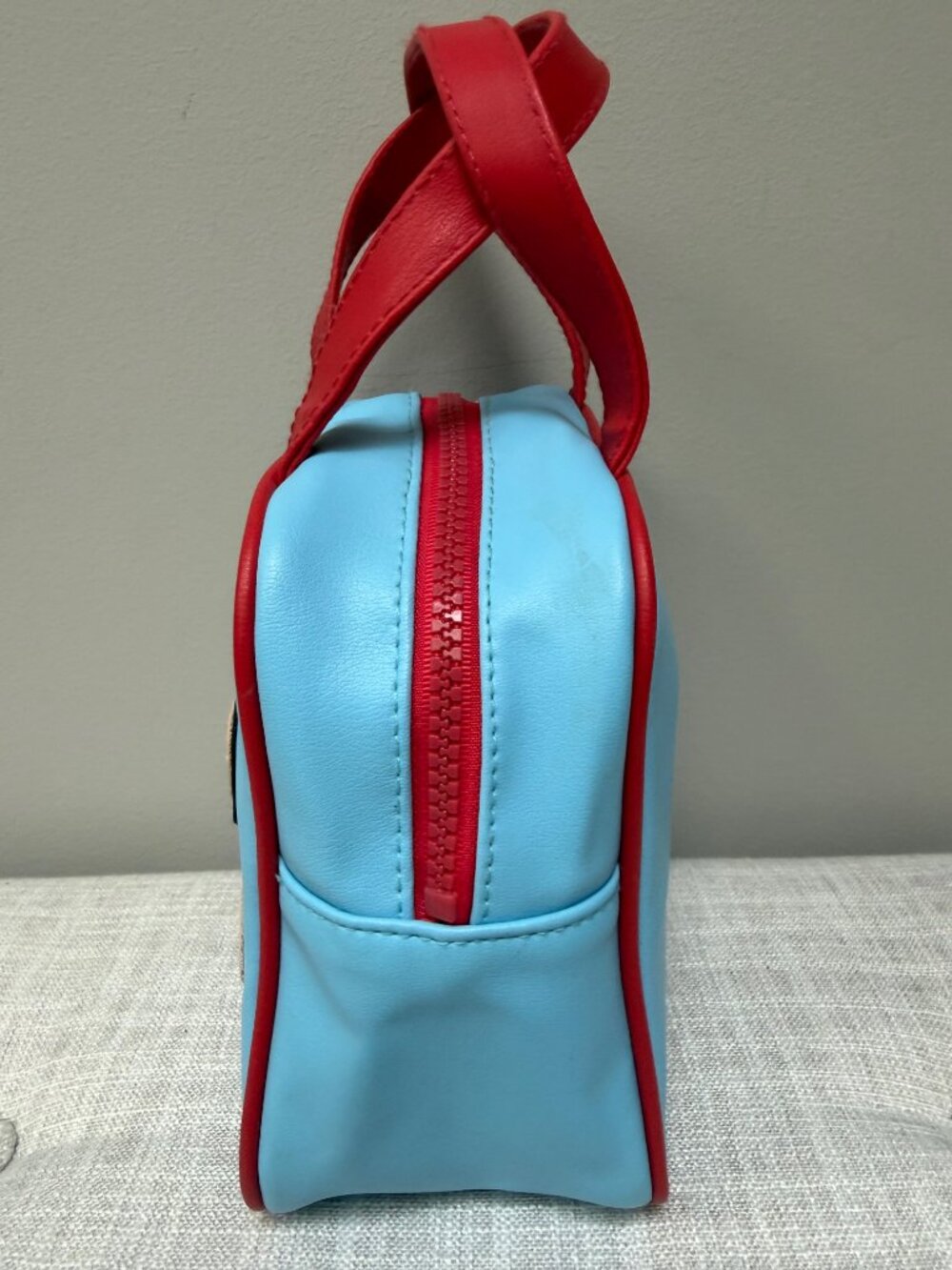 Paul Frank Blue and Red Julius Monkey Mini Square Handbag 2009 - Picture 3 of 8